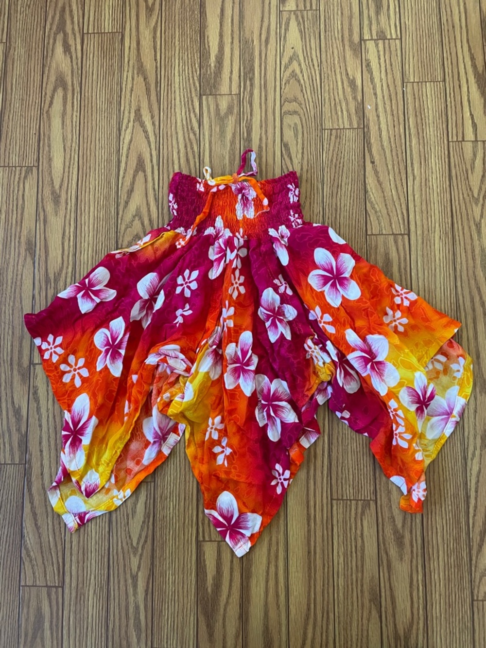 Coco Beach Hawaiian bandana hem skirt swimsuit coverup or strapless top size XS